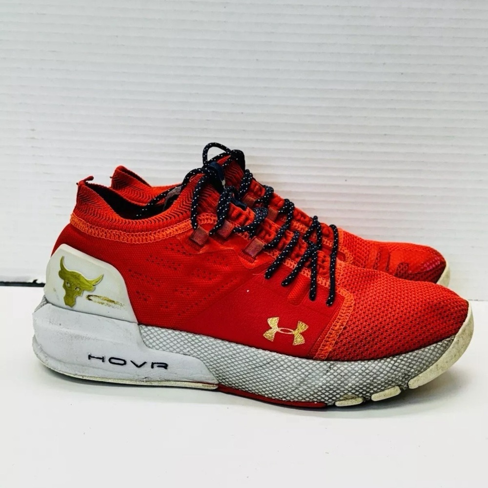 Under Armour Project Rock 2 3022704-604 Red Running Shoes Sneakers 6.5Y
